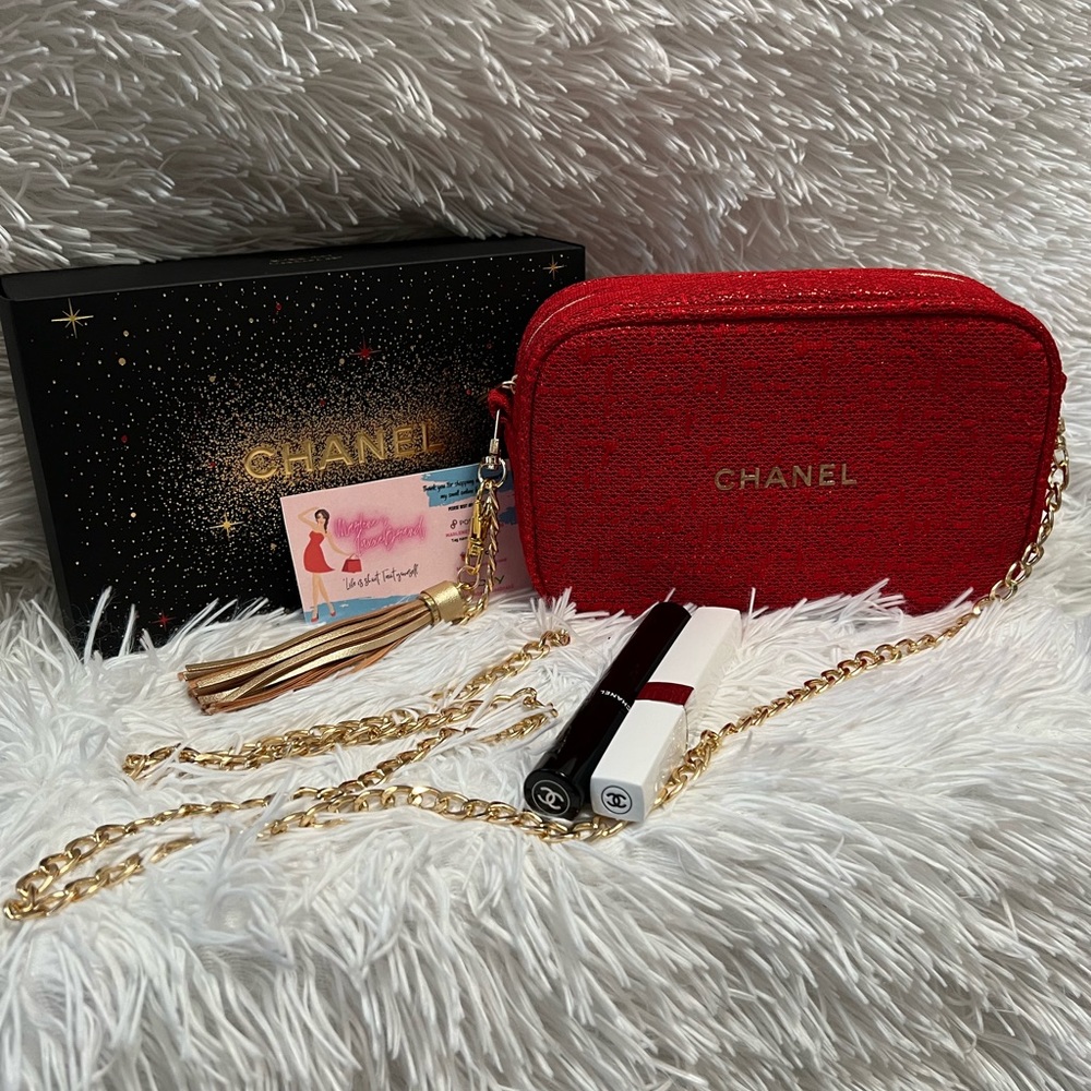 CHANEL MAKEUP BAG POUCH AUTHENTIC - Picture 7 of 11